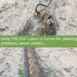 Create straight furrows with THE DUC's Man-Pulled Plow